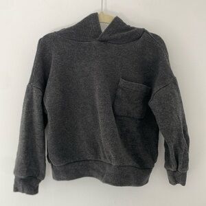 Zara knit hoodie charcoal gray size 18-24 months SUPER soft and very wearable